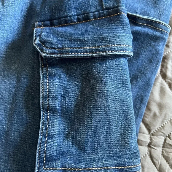 YMI High Rise Wide Leg Double Cargo Jeans Size‎ 5 - Picture 9 of 16